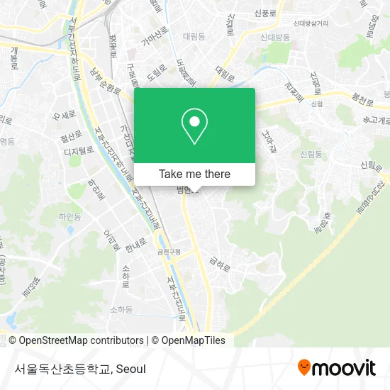 서울독산초등학교 map