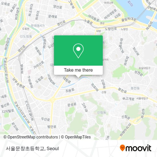 서울문창초등학교 map