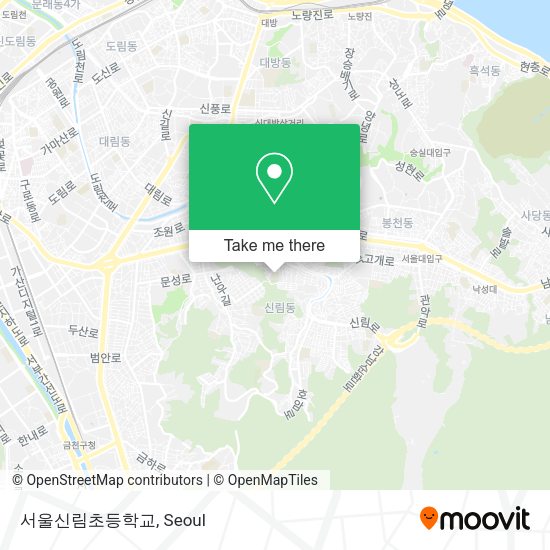 서울신림초등학교 map