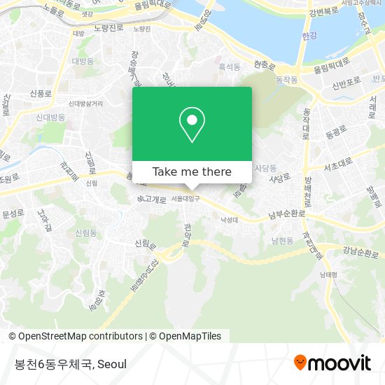 봉천6동우체국 map