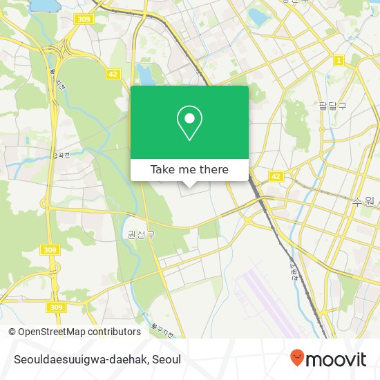 Seouldaesuuigwa-daehak map