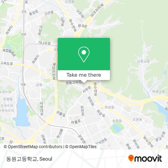 동원고등학교 map