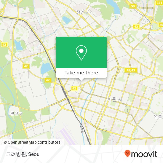 고려병원 map