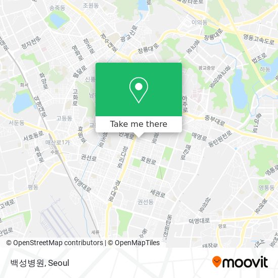 백성병원 map
