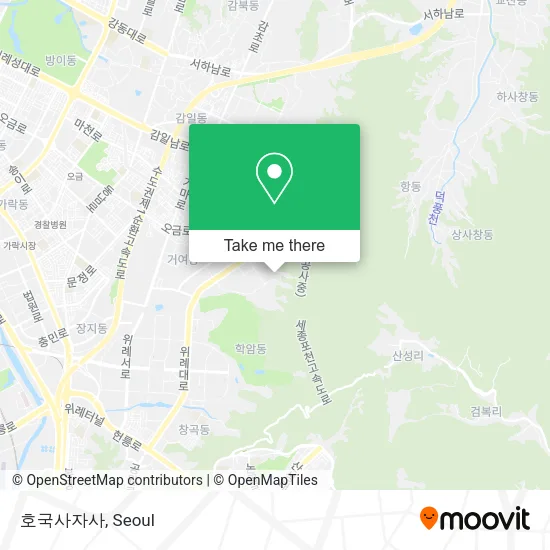 호국사자사 map