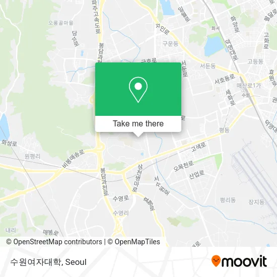수원여자대학 map