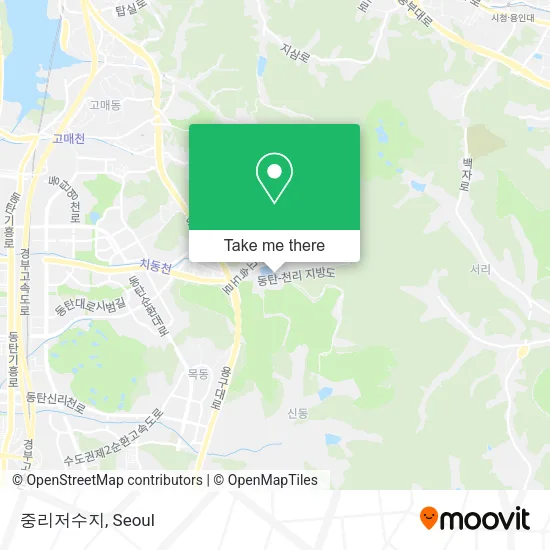 중리저수지 map
