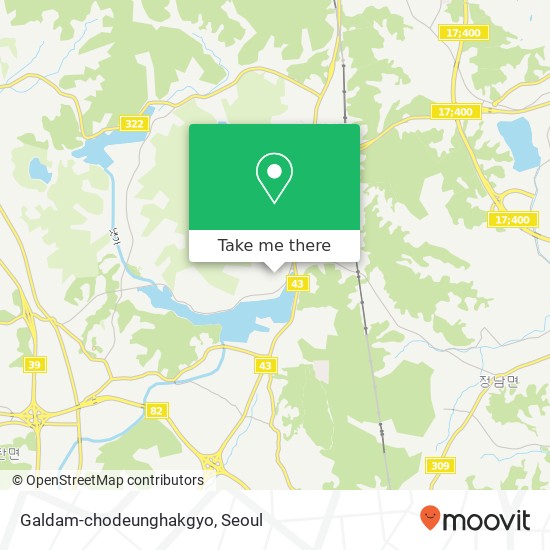 Galdam-chodeunghakgyo map