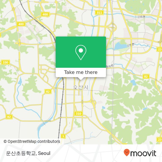 운산초등학교 map