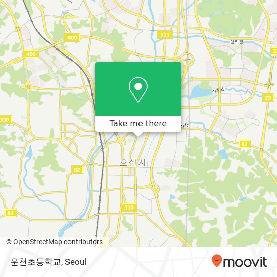 운천초등학교 map