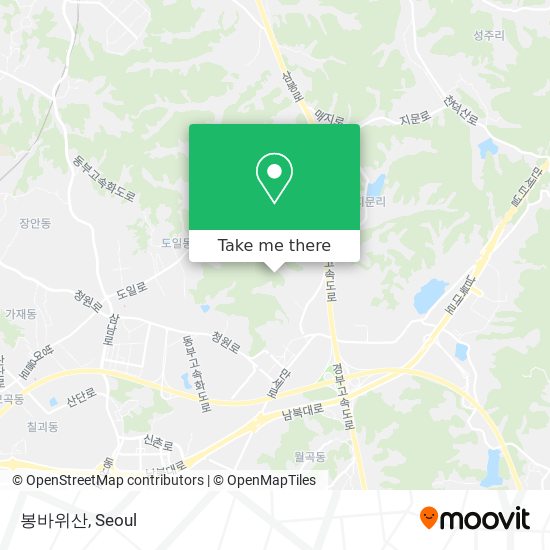 봉바위산 map