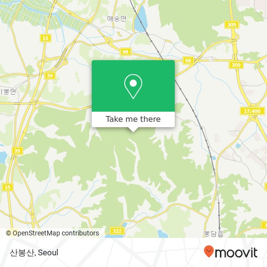 산봉산 map