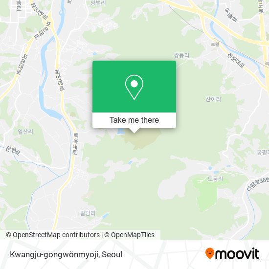 Kwangju-gongwŏnmyoji map