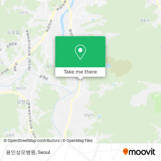 용인성모병원 map