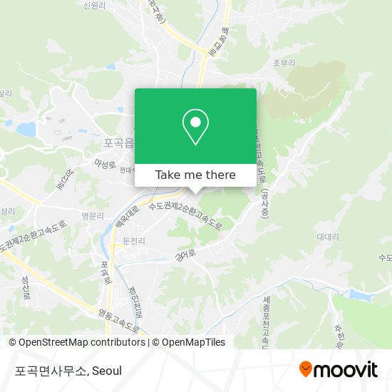 포곡면사무소 map