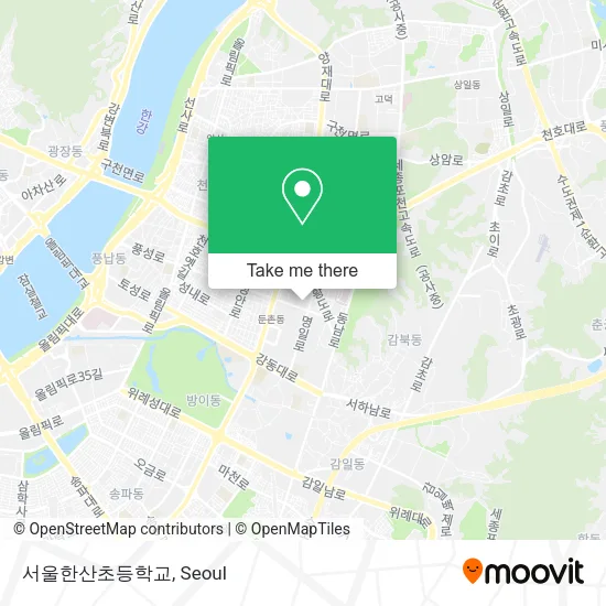 서울한산초등학교 map