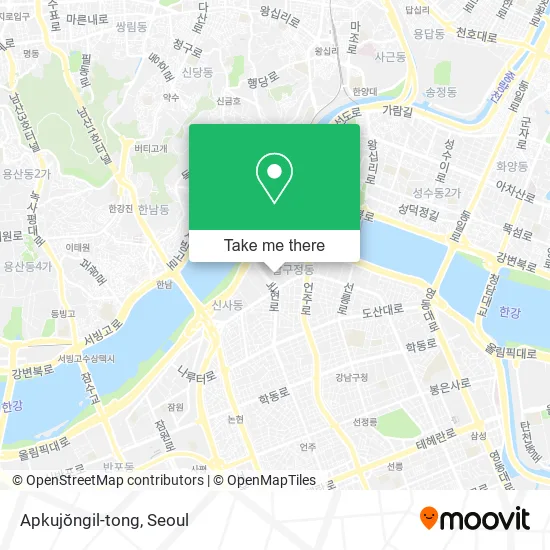 Apkujŏngil-tong map