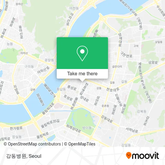 강동병원 map