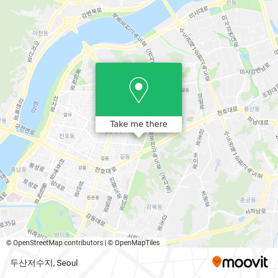 두산저수지 map