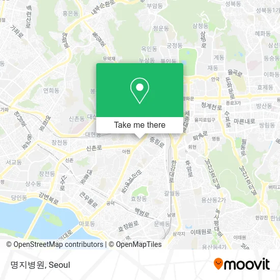 명지병원 map