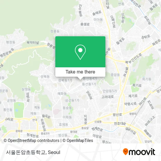 서울돈암초등학교 map