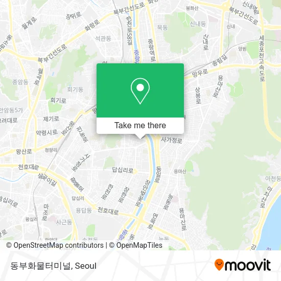 동부화물터미널 map