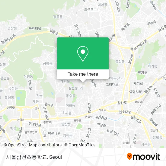 서울삼선초등학교 map