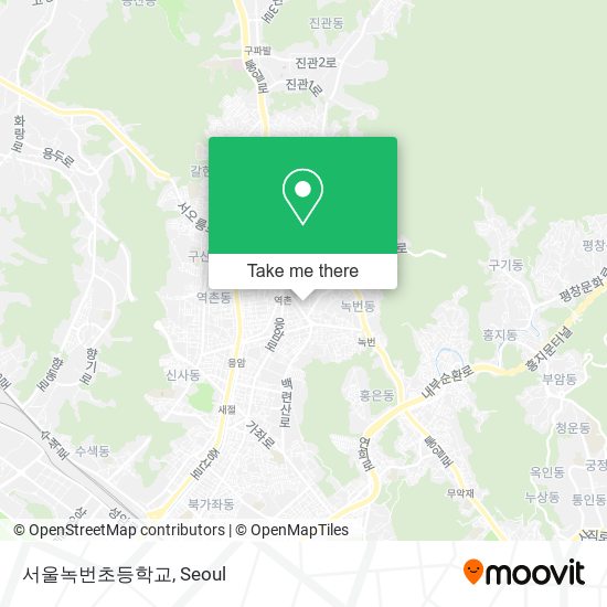 서울녹번초등학교 map