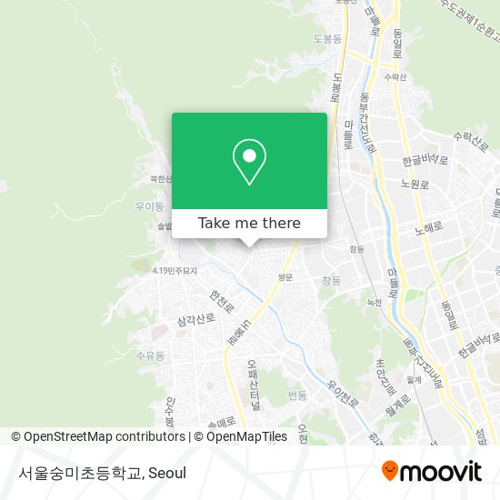 서울숭미초등학교 map