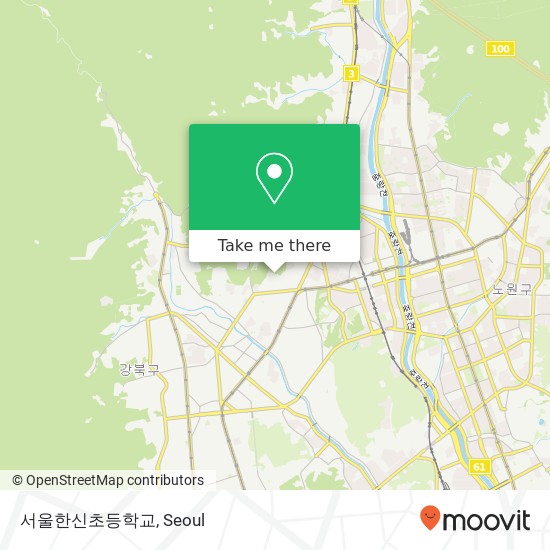 서울한신초등학교 map