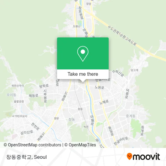 창동중학교 map