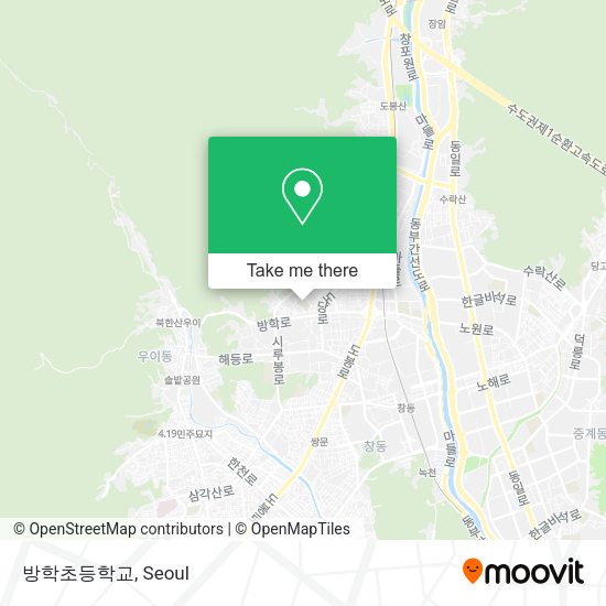 방학초등학교 map