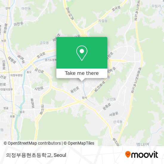 의정부용현초등학교 map