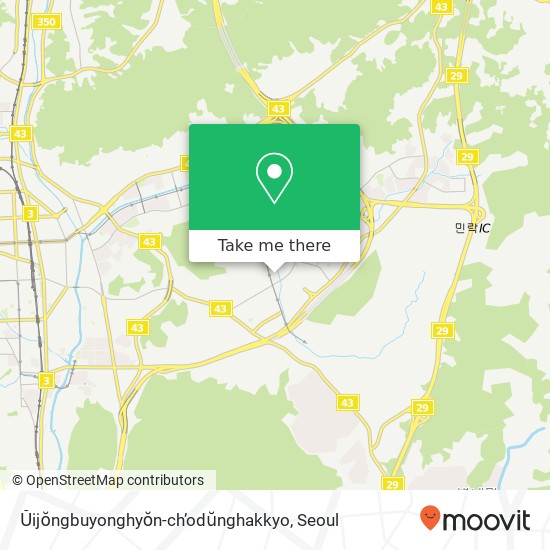 Ŭijŏngbuyonghyŏn-ch’odŭnghakkyo map