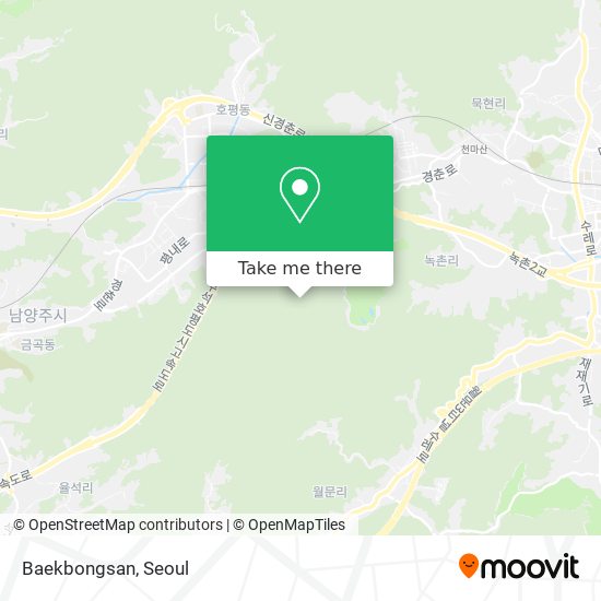 Baekbongsan map