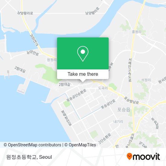 원정초등학교 map