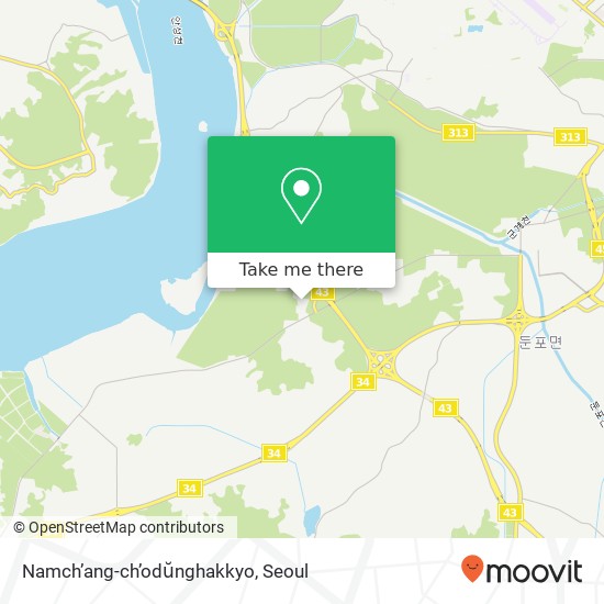 Namch’ang-ch’odŭnghakkyo map