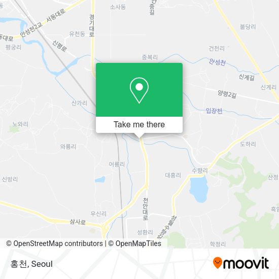 홍천 map