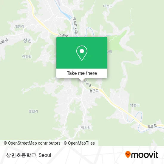 상면초등학교 map