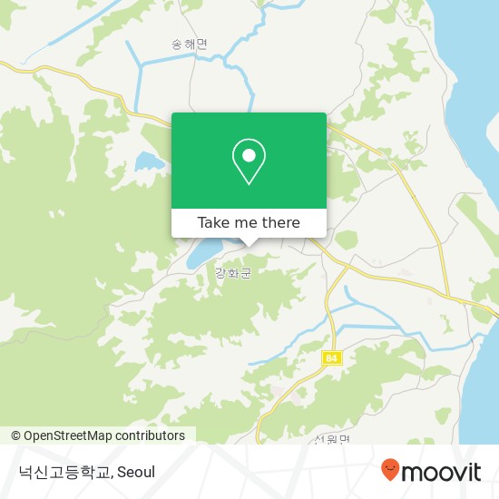 넉신고등학교 map