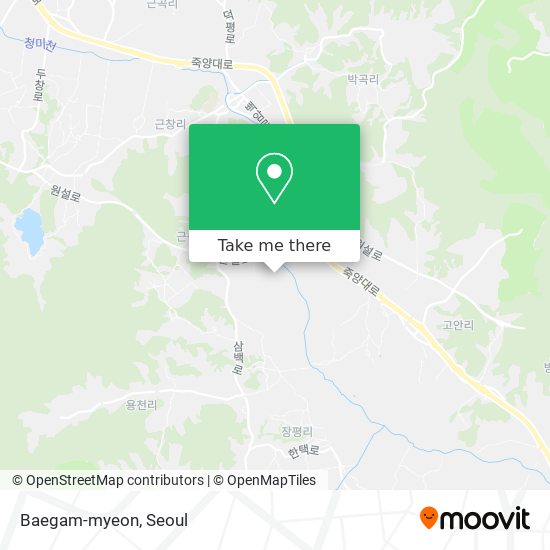 Baegam-myeon map