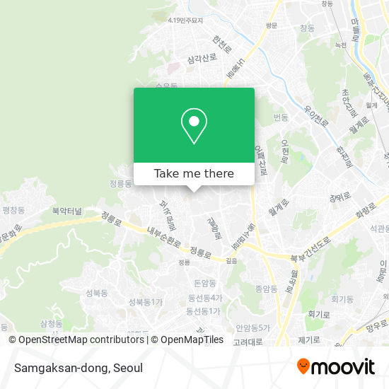 Samgaksan-dong map