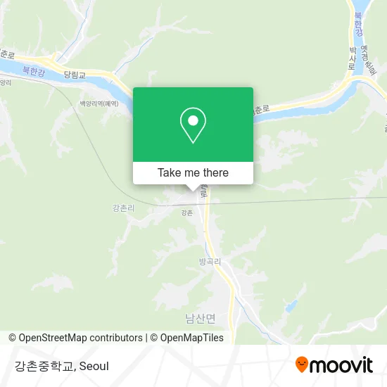 강촌중학교 map