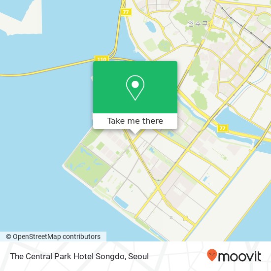 The Central Park Hotel Songdo map