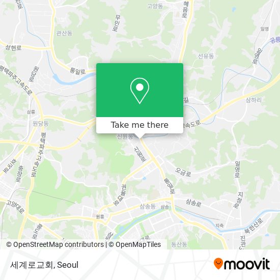 세계로교회 map