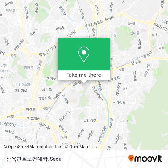삼육간호보건대학 map