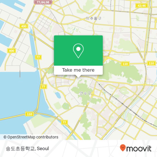 송도초등학교 map