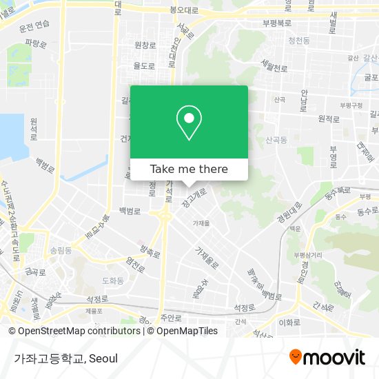 가좌고등학교 map