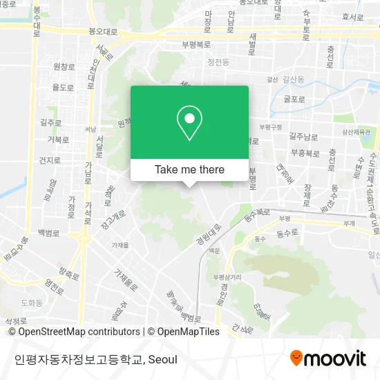 인평자동차정보고등학교 map