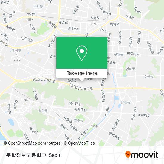 문학정보고등학교 map